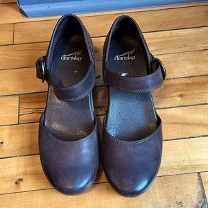 Dansko brown Mary Jane clog; size 40